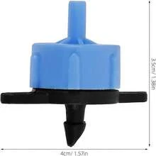 Adjustable Drip Irrigation Emitters - Pressure Compensating 8 L/H Micro Drip System Dripper Heads, Plastic Watering Dripper For Garden Lawn Watering, Connector(4L/H, Black) - Black - View 3