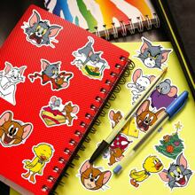 WB 50PCS Tom & Jerry Officially Licensed Tom Jerry Anime Collection Stickers Waterproof Not Easy To Wrinkle Water Cup Phone Skateboard Refrigerator Decoration Christmas Halloween Easter Gifts For Friends