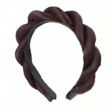 Vintage geflochtener gewebter Turban Haarband, Knoten-Stil Damen Kopfschmuck, vielseitig für Dates, Hochzeiten, einfaches volumiges Haarstyling, Haarband, Haarreifen