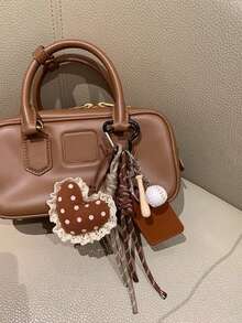 Yogodlns 棒球绳钥匙扣，蕾丝心形吊坠装饰，彩色绳钥匙扣，创意钥匙圈，包包挂饰，背包配件，夏季 - 彩色 - 查看 8