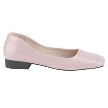 Belovely Women's Square Toe Slip-On Ballet Flats | Classic Very Low Block Heel Casual Shoes [Mary Jane-2] Elegant Footwear - 臉紅 - 查看 5