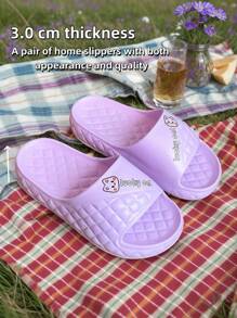 Fashionable Unisex Indoor Slippers, EVA Material Bathroom Anti-Slip, Odor-Free, Soft, Lightweight, Versatile, Comfortable House Slide Sandals, Suitable For Summer