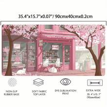 Tấm lót chuột Sakura màu hồng cỡ lớn, thảm lót bàn hình mèo hoạt hình - đế cao su chống trượt, tấm lót bàn chơi game, viền may chắc chắn, phụ kiện bàn học mùa tựu trường, đồ dùng văn phòng, phụ kiện bàn làm việc, tấm lót chuột, tấm lót chuột để bàn - Nhiều màu - Xem 17
