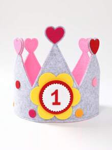 1Set Crown Shaped Birthday Decorative Hat,Felt Adjustable Crown Birthday Hat With Number 0-9 Including Five Styles,Birthday Party Decoration,Photo Props Decor,DIY Decorative Hat,1st Birthday Party Accessory,Dress Up Headwear,Babyshower,Gender Reveal Party Decor,Party Favors,Holiday Party Supplies