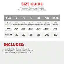 Union Jack Suit With Matching Tie – Men's British Flag Costume For Fancy Dress, Eurovision, Stag Parties & National Events – Sizes Available - Union Jack Costume, British Flag Suit, Men's Uk Flag Outfit, Eurovision Fancy Dress, Stag Party Costume, Best Of British, Novelty British Suit, Patriotic Costume, Red White And Blue Suit, Union Jack Party Wear - red white and blue - View 5