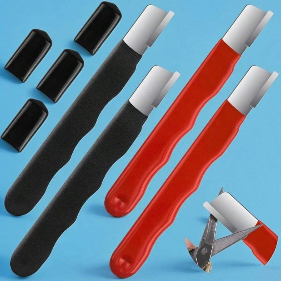 4pcs Garden Tool Sharpener Set, Garden Tool Blade Sharpener, Hedge Trimmer Sharpener, Mini Garden Pruner Sharpener - Multicolor - View 1