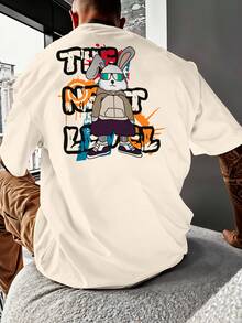 Shirt Oversized Streetwear T-Shirt Rabbit Rabbit Bear Streetwear Skateboard REF 7188 FLUXOGEEK - Khaki - View 5