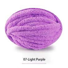 250克超厚冰纱毯，手工编织DIY线，粗雪尼尔靠垫/宠物床纱，适用于冰岛围巾、帽子、针织项目，质地柔软 - 彩色 - 查看 18