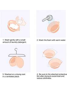 Sticky Bra Backless Backless Strapless Bra Push Up For Women Dresses - Apricot - View 8