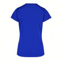 Fashionable Women's T-Shirt 2026, With Love Quotes, Casual And Emotional Clothing For Mother's Day Gift - 藍色 - 查看 4