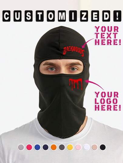 Passamontagna personalizzato con stampa di lettere, 5 pezzi/2 pezzi/1 pezzo, maschera da sci per uomo e donna, protezione UV, antivento, sciarpa per snowboard e motociclismo