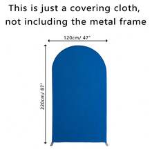 Vỏ vòm hình bán nguyệt bằng vải thun đàn hồi hình chữ U, sử dụng được hai mặt (không bao gồm khung kim loại), dùng cho tiệc sinh nhật, trang trí đám cưới, phông nền tường trong nhà/ngoài trời, vỏ vòm phông đám cưới hình tròn, thích hợp để trang trí tiệc, mọi mùa - Xanh đậm - Xem 9
