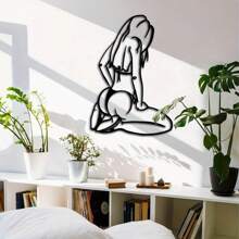 One Art Deco - Style Geometric Metal Wall Mural, A Minimalist - Line Iron Wall Mural And An Elegant Hanging Ornament. Measuring 10.71" X 15.75", It's Suitable For Decorating Homes, Patios And Balconies. It's An Excellent Gift For New Homeowners. Suitable For Modern Home Decoration