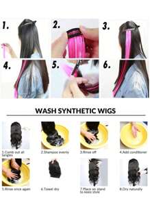 1pc Braid Hair Clip In Hair Extensions Blode Brown Black Clip Hairpieces Synthetic Fiber Hair Extensions Women Party Daily Wear