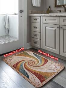 1 件复古欧洲花卉图案复杂星系镶嵌设计装饰垫，现代简约入口小地毯，涤纶纤维厨房垫，吸水、防滑且耐用，适用于浴室、客厅、卧室、厨房、淋浴区、家居装饰家居浴室装饰地毯户外地毯门垫夏季浴室配件 - 彩色 - 查看 7