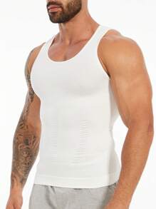Slimming Men's Tummy Control Shapewear Underwear Vest Tank Top Belly Boobs Gynecomastia Abdomen Compression Muscle Shirts Body Shaper Undershirts Training Sports Gym Workout Fitness