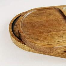 1/2pcs10.5inWood Tray Simple Design Service Tray Saucer Tray Kitchen Tray Perfect For Perfume, Fruit, Dried Fruit, Bread Cake, Dessert, Coffee Cup, Tea Cup, Drink Cup, Food 1/2pcs-Tray Wooden Food Tray Can Also Be Used For Home Decoration, Party Camping Party Festival, Wedding, Picnics, Outdoor Supplies Gifts