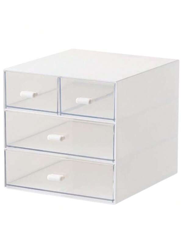 Organizador Gaveta Armazenamento Mesa Empilhável de Plástico Porta Treco Multiuso Escritório