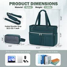 Teacher Tote Bag For Women 15.6 Inch Laptop Briefcase With Clutch Bag, Nurse Bags Professional Work Handbag For Office College Nursing, Large Utility Tote Messenger Shoulder Bag