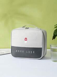 1pc Portable Medicine Storage Bag, Travel First Aid Kit, Home Medical First Aid Box, Travel Health Medicine Organizer, Suitable For Home, Travel, Disease Prevention