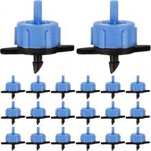 Adjustable Drip Irrigation Emitters - Pressure Compensating 8 L/H Micro Drip System Dripper Heads, Plastic Watering Dripper For Garden Lawn Watering, Connector(4L/H, Black) - Black - View 10