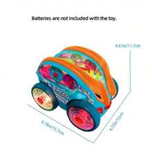 An Automatic Dump Truck Toy With Colorful Lights And Music, It Rolls Over By Itself And Is A Lot Of Fun. It'S A Great Gift For Birthdays, Holidays, Christmas, Thanksgiving, Halloween, And Parties.(Batteries Not Included)