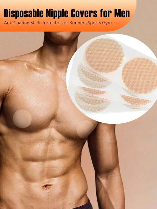 50pcs/20pcs/10pcs Disposable Use Pectoral Patches For Men, Invisible Super-Thin Summer Antichafing Nipple Covers