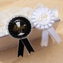 Groom To Be Bachelor Party Sash Black Gold Bowknot Design | Elegant Wedding Boutonniere Set | Pre Wedding Party Celebration Decor & Photo Prop Supplies