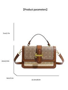 Bolso de tela vintage de gran capacidad, bolso bandolera de lujo de PU, bolso de mano y de hombro clásico casual para mujer
