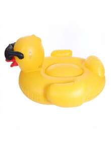 1pc Inflatable Giant Yellow Duck Pool Float, Perfect Summer Gift For Adult Pool Party And Beach, Multi-Functional Floating Lounge Chair For Vacation Fun And Relaxation - Multicolor - View 3