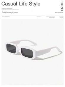 1 szt. Męskie okulary w stylu casual vintage w prostokątnej ramce, modne, odpowiednie do zajęć na świeżym powietrzu i do strojów na letnie wakacje na plaży, na zewnątrz, w podróży