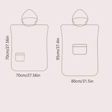 1件/2件温暖羊毛浴袍和斗篷，加厚珊瑚绒连帽带口袋，吸水速干，男女通用亲子装，加厚毛绒浴巾，浴袍，沙滩毯