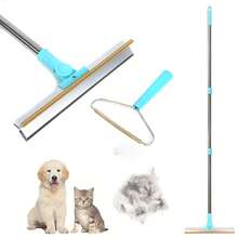Flintronic Pet Lint Remover Carpet Scraper Tool, Carpet Rake Lint Scraper With Adjustable Long Handle, Carpet Rake Pet Hair Removercraper For Couch Rug Clothes, Dog Cat Hair Removal - Multicolor - View 2