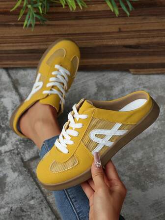 New Stylish, Versatile, Minimalist, Lightweight & Comfortable Leather Round Toe Flat Anti-Slip Soft Bottom Lace-Up Casual Sport Shoes, Women