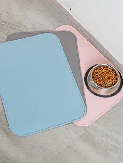 1 pezzo Tappetino per animali domestici in silicone, tappetino anti-spill facile da pulire, tappetino per cibo per animali domestici antiscivolo, tappetino pieghevole e portatile in morbido silicone antiscivolo