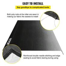 Durable 18ft Charcoal Fade RV Awning Replacement Fabric For Campers And Trailers - Black - View 4