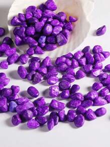 100g/500g Polished Crystal Pebble, 0.15-0.23inch Asymmetrical Decorative Aquarium Gravel, Suitable For Fish Tank, Plant Home Decor And DIY Vase Filler