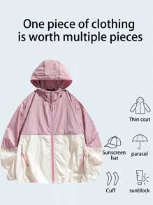 1 pièce Veste légère et respirante pour femmes, pour sports de plein air, randonnée, camping, jogging, cyclisme, protection contre le soleil