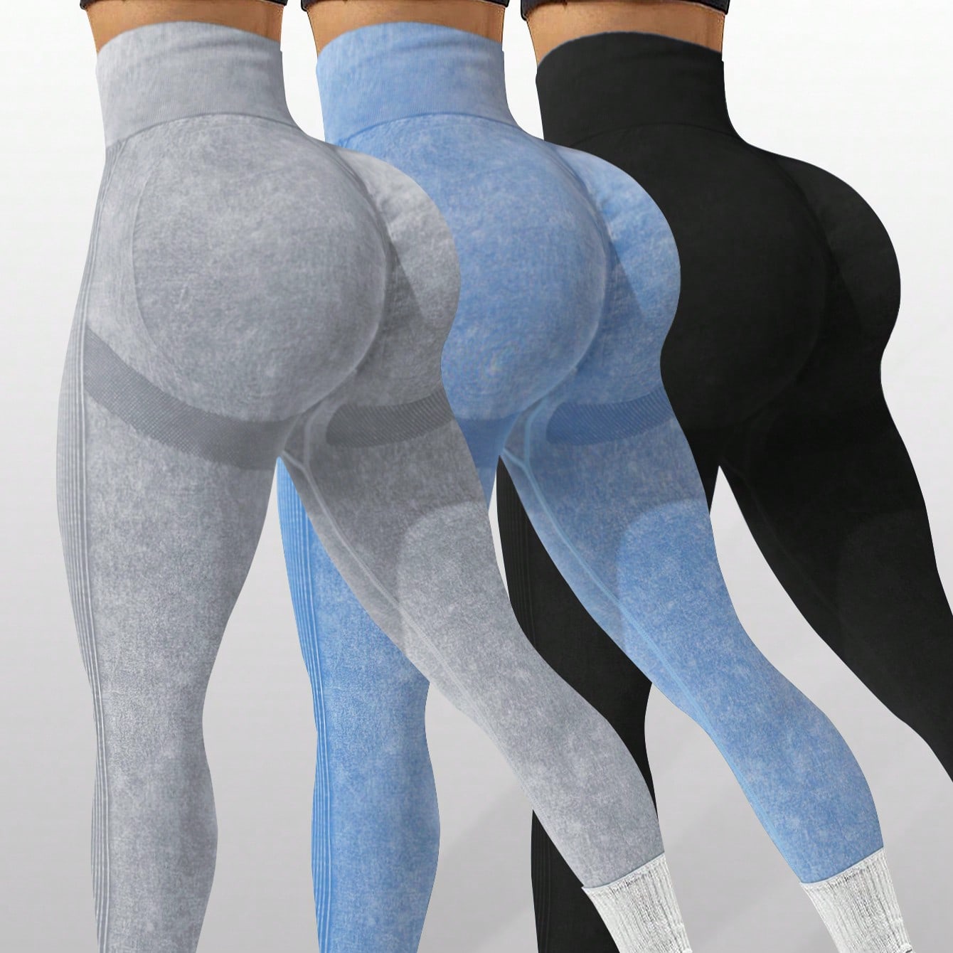 Piezas Pantalones de yoga sin costuras para mujer, cintura alta, alta elasticidad, absorción de humedad, versátiles leggings deportivos para primave
