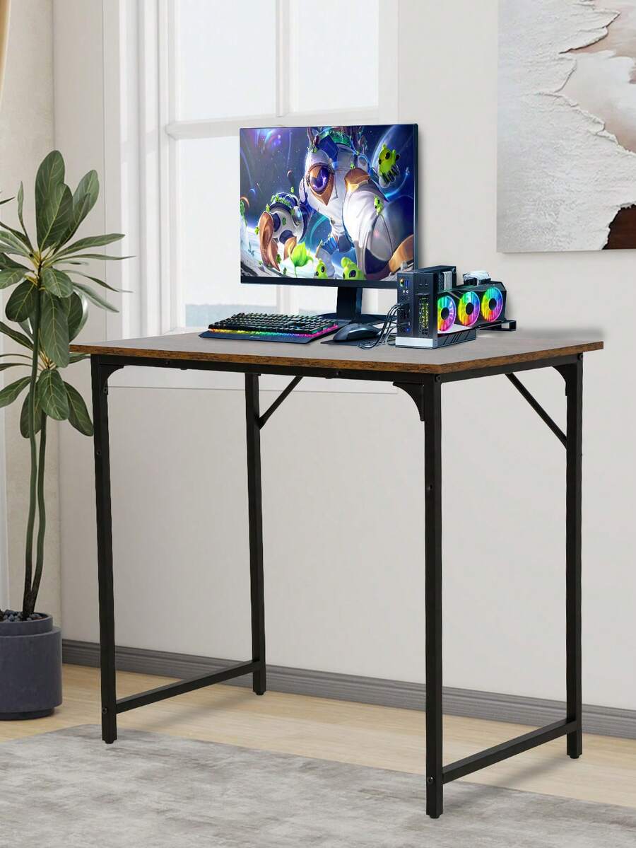 DOPINMIN Modern Style Computer Desk 32-Inch Office Desk With Sleek ...