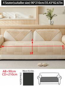 1 pièce Housse de coussin de canapé universelle pour les 4 saisons, housse de siège de canapé moderne et minimaliste antidérapante, anti-poussière et lavable, douce, non décolorante, couverture de canapé pour animaux de compagnie, convient aux canapés d'angle, chambres à coucher, bureaux, décorations de salon - Kaki - Voir 12