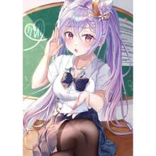 1pc Wall Arts Posters FramelessPop WHite CARD Anime Girl Poster CUTE Poster Bar Cafe Wall Art Painting Home Decor Frameless/Wood-Framed Painting