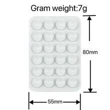 24 peças de ventosas de silicone minimalistas rosa, capa antiderrapante para celular, suporte portátil e móvel compatível com iPhone, Android, presente de aniversário, suporte para celular para família e amigos, acessórios para celular - céu azul - Ver 4