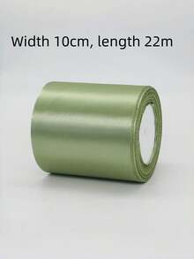 1pc Salvia Green Double-Sided Satin Ribbon, Width 1cm/1.5cm/2cm/2.5cm/3cm/4cm/5cm/7.5cm/10cm, Length 22m, Soft & Durable Polyester Material, Suitable For Flower Packaging, Gifts, Presents, Clothing, Headwear, Bows, Wedding Decor, DIY Craft Rose Ribbon - Multicolor - View 13