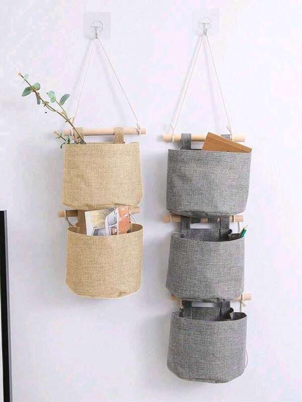 1/2 piezas Colgador simple, apilable, de un solo orificio para colgar en la pared, bolsa organizadora multifuncional, adecuada para uso doméstico diario.