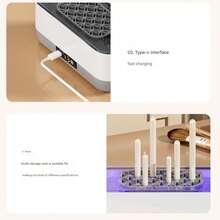 Limpiador de joyas digital portátil, Limpiador ultrasónico de 40 kHz para automóvil y hogar, Limpieza automática y manual - Multicolor - Ver 10