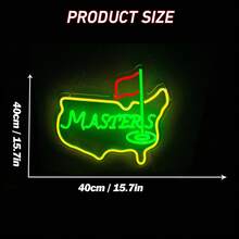 1PC Masters Neon Sign, Hanging Neon, USB Interface, Adjustable LED Lights, Light Strip Design, Acrylic Backboard, Bar, Home, Holiday Decoration, Birthday, Holiday Gifts - Masters - View 5