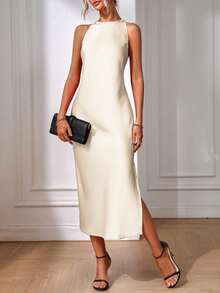 Eur Latin Tailored Dress - 米色 - 查看 6