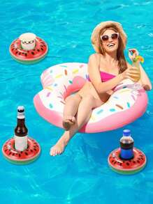 2 piezas/10 piezas Portavaso inflable, flotadores para bebida de piscina, portavasos flotantes de formas surtidas, juguetes de baño, adecuados para bodas, despedidas de soltero, fiestas en la piscina