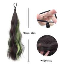 1pc Ombre Wavy Braided Ponytail Wig